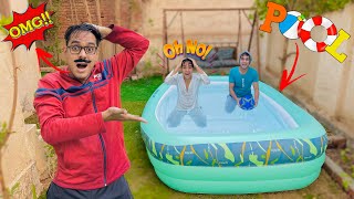 لما الاب يعمل حمام سباحة في البيت ???????? / Bassem Otaka/ اوتاكا