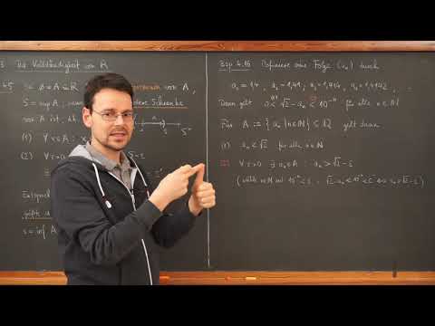 MathePlus / Video 4.20: Die Vollständigkeit der reellen Zahlen (Supremumseigenschaft)