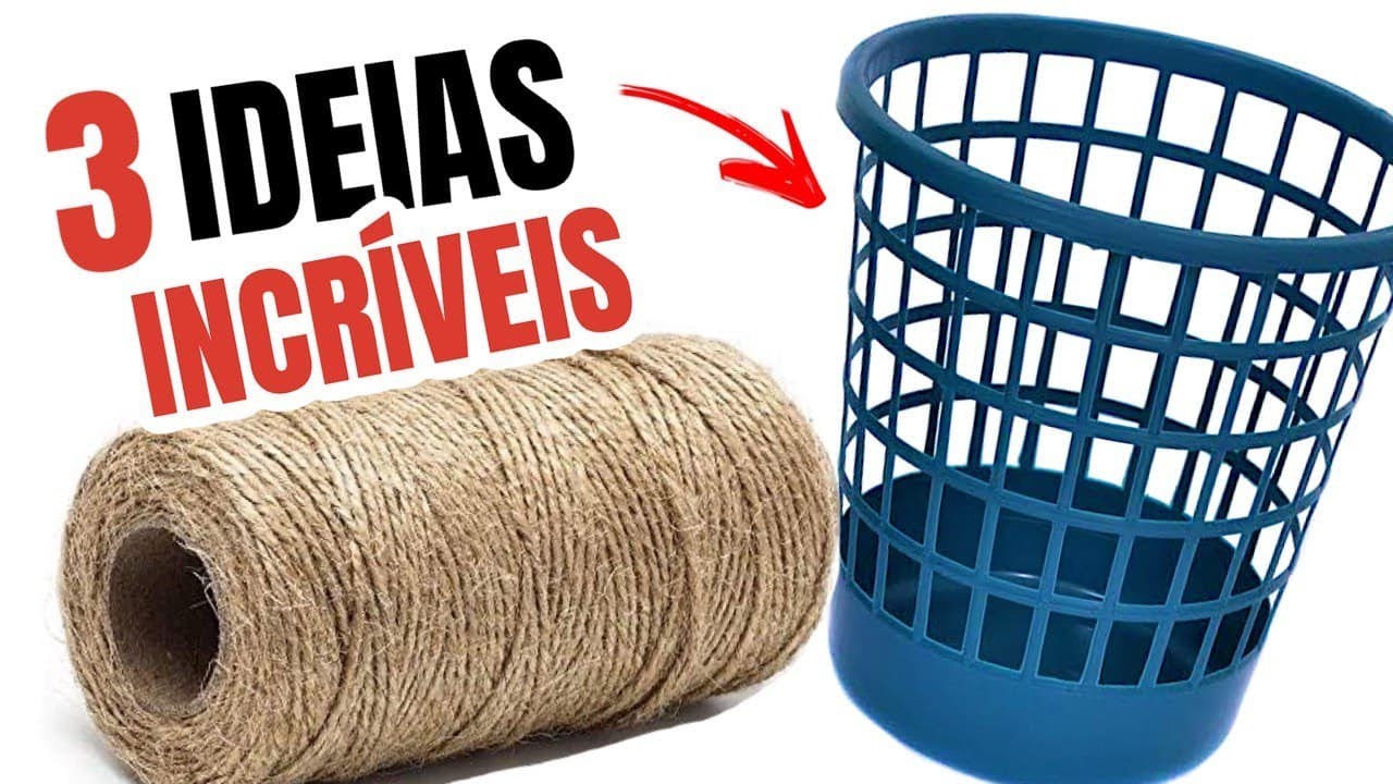 Watch Now 3 Idéias Incríveis com Corda de Sisal e balde de plástico| show de artesanato 3 Idéias Incríveis com Corda de Sisal e balde de plástico| show de artesanato