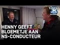 Henny geeft bloemetje aan NS-conducteur | VERONICA INSIDE NAZORG