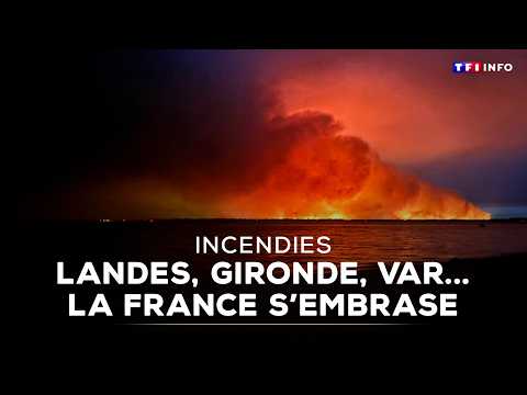 Incendies : Landes, Gironde, Var... La France s'embrase ｜TF1 INFO