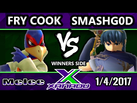 S@X 183 - Fry Cook (Falco) Vs. SmashG0D (Marth) - SSBM Tournament - Smash Melee