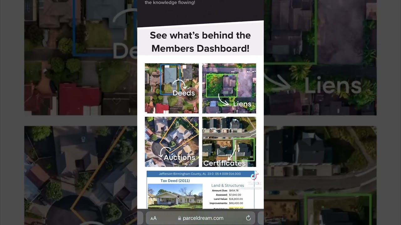 How to find tax liens and tax deeds in Alabama using 👉 parceldream.com