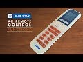 Blue Star AC Remote Control Functions