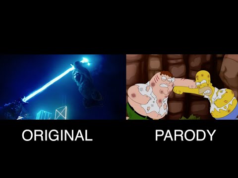 GODZILLA VS. KONG Trailer Side-By-Side w/ Simpsons