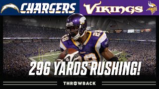 Adrian Peterson Sets the Rushing Record! (Chargers vs. Vikings, 2007)