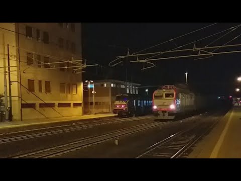 e464 399 mazinga + e652 045 eanos,Incrocio treni rv + merci container,Arquata Scrivia,trains hunter
