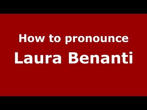 How to pronounce Laura Benanti