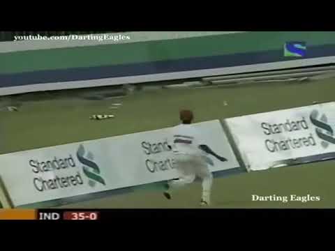 Sehwag destroys Sri lanka - 26 runs in an over. 4,4,6,4,4,4(Extended)