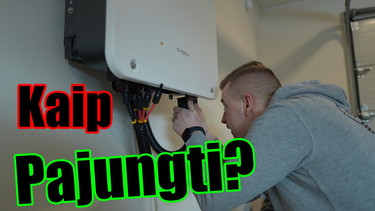 Kaip pajungti ir sukonfiguruoti HIBRIDINĮ saulės inverterį?