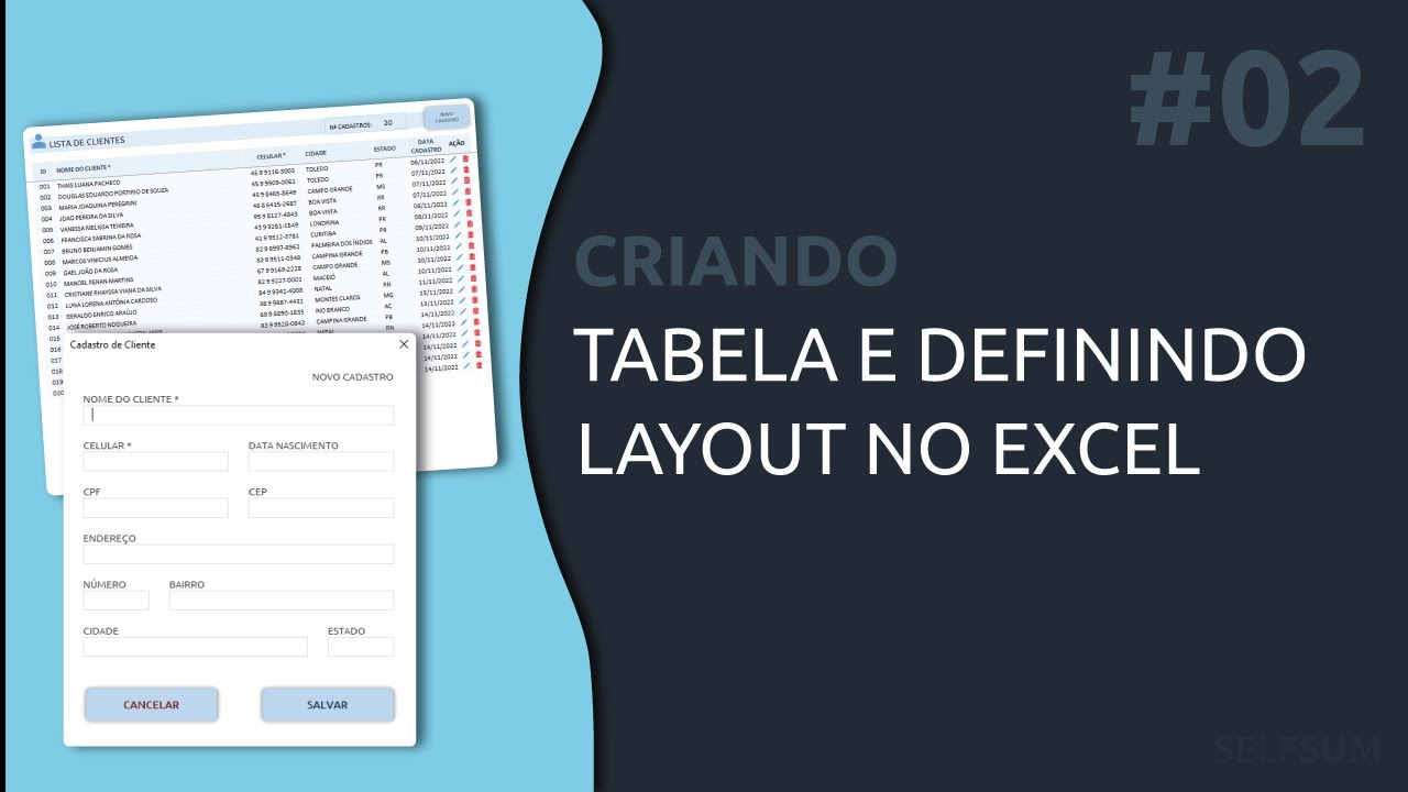 #2 Criando Cadastro de Clientes - Criando Tabela e layout