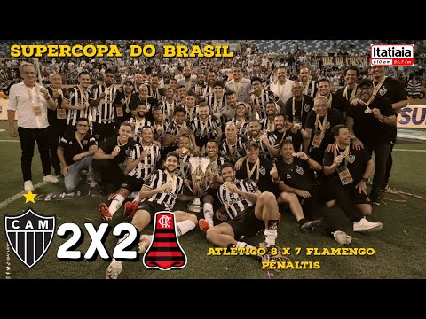 Atlético-MG 2 (8x7) Flamengo - Narração do Caixa (Rádio Itatiaia) Gols e Pênaltis completo.