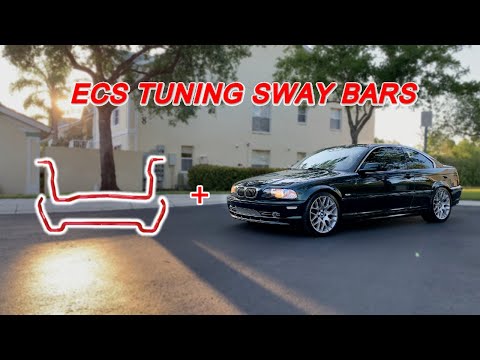ECS TUNING PERFORMANCE SWAY BAR INSTALL AND REVIEW! - BMW E46 330CI