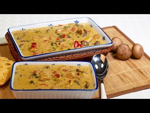 HÄHNCHEN-CURRY-SUPPE - leckeres Partyrezept