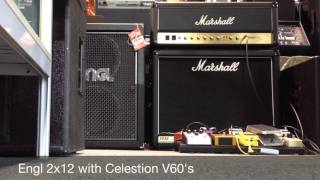 Video thumbnail for Marshall Vintage Modern 2266 2x12 cab test vs Engl 2x12 cab by Ric_was_here