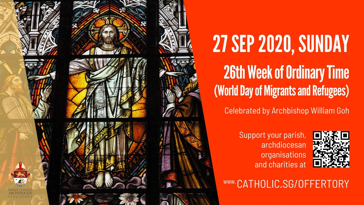 Catholic Sunday Mass 27 September 2020 Today Online 26th Week Of 