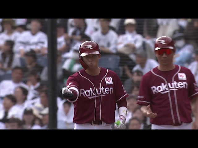 【3回表】華麗な流し打ち!! イーグルス・宗山塁 2アウトからレフトへのタイムリーヒットで先制!! 2025年5月5日 千葉ロッテマリーンズ 対 東北楽天ゴールデンイーグルス
