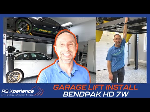 BENDPAK GARAGE CAR LIFT INSTALL WITH WALKAROUND