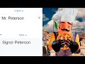 Mr. Peterson in different languages meme