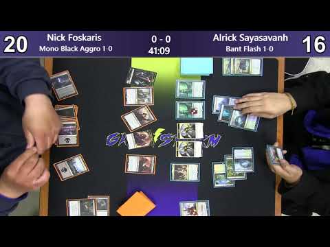 Nick Foskaris (Mono Black Aggro) vs Alrick Sayasavanh (Bant Flash) - Friday Night Standard 4/5/19