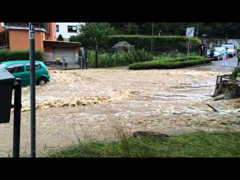 Rambach 11.07.14 Kitzelbergstraße Hochwasser