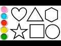 Shapes drawing for kids | 2D shapes drawing for kids & toddlers | Preschool learning video