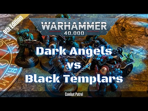 Warhammer 40k 9th Ed Battle Report #4 Dark Angels vs Black Templars Combat Patrol 500 Points