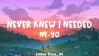 Ne-Yo - Never Knew I Needed Lyrics