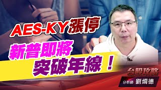 AES-KY漲停，新普即將突破年線！｜台股攻略｜劉烱德 (圖)