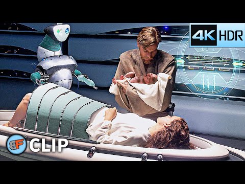 The Birth of Leia & Luke Skywalker Scene | Star Wars Revenge of the Sith (2005) 4K HDR Movie Clip
