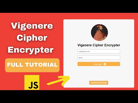 Build A Vigenere Cipher Encrypter Using Javascript Html Css Full Tutorial