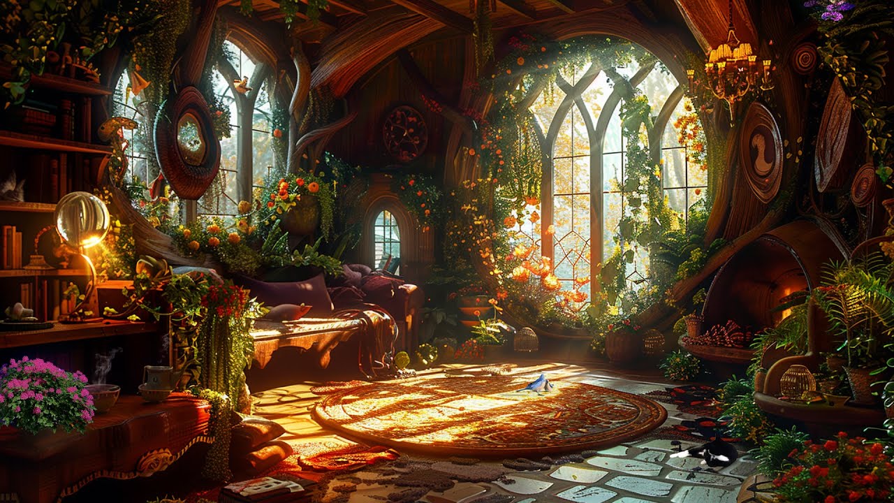 Fairy's Sparkling Wooden House ❖ Enchanted Healing Music - Sleep with Ambience & Soft Nature Sounds