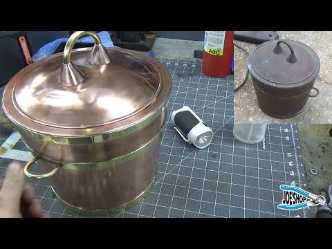 Copper and Brass Ice Bucket
