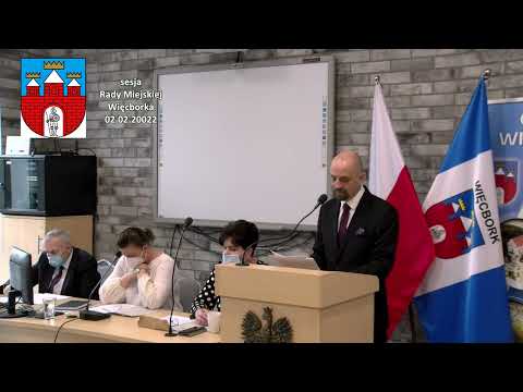 XLII SESJA RADY MIEJSKIEJ  WIĘCBORKA 2.02.2022r.