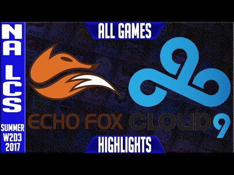 Echo Fox vs Cloud9 FULL SERIES | NA LCS W2D3 Summer 2017 | FOX vs C9
