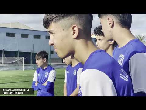 Visita al equipo juvenil de la UD San Fernando, recién ascendido a División de Honor