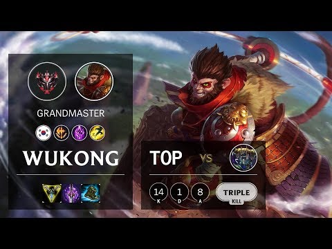 Wukong Top vs Nasus - KR Grandmaster Patch 10.8