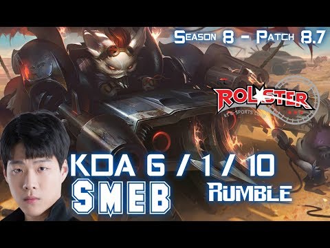 KT Smeb RUMBLE vs SION Top - Patch 8.7 KR Ranked