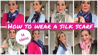 HOW TO WEAR A SILK SQUARE SCARF / 14 different ways / 2020