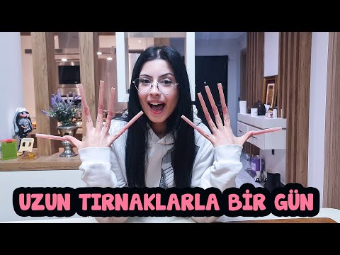 I SPENT A DAY WITH LONG COLORFUL NAILS | EYLÜL LAL