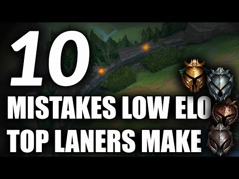 10 TOP LANE MISTAKES Most Low Elo Top Laners Make | Tips For Top Lane Season 9