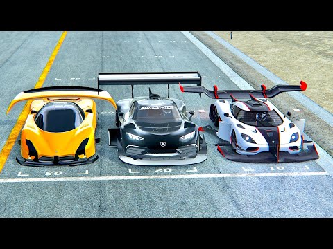 Koenigsegg One GTR vs Mercedes Project One GTR vs SSC Tuatara GTR - Drag Race