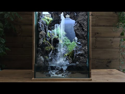 , title : 'how to build a cave waterfall | Paludarium | Aquaterrarium