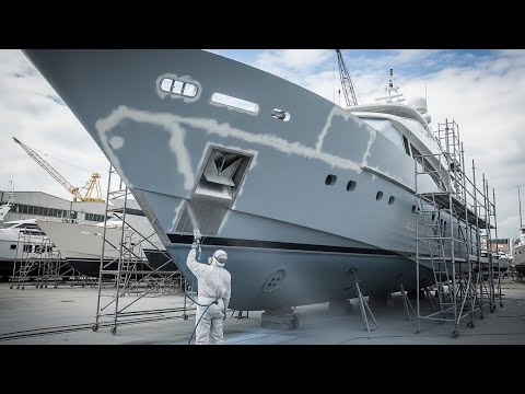 Inside a Luxury Yacht Factory  | How Multi-Million Dollar Yachts Are Built & Painted