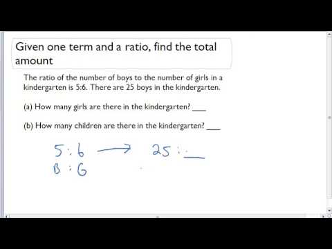 Given one term and a ratio, find the total amount