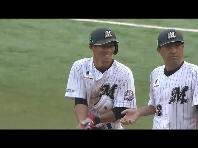 【6回裏】泳ぎながらもレフト前へ!! マリーンズ・荻野貴 タイムリー&猛打賞!! 2015/9/21 M-E