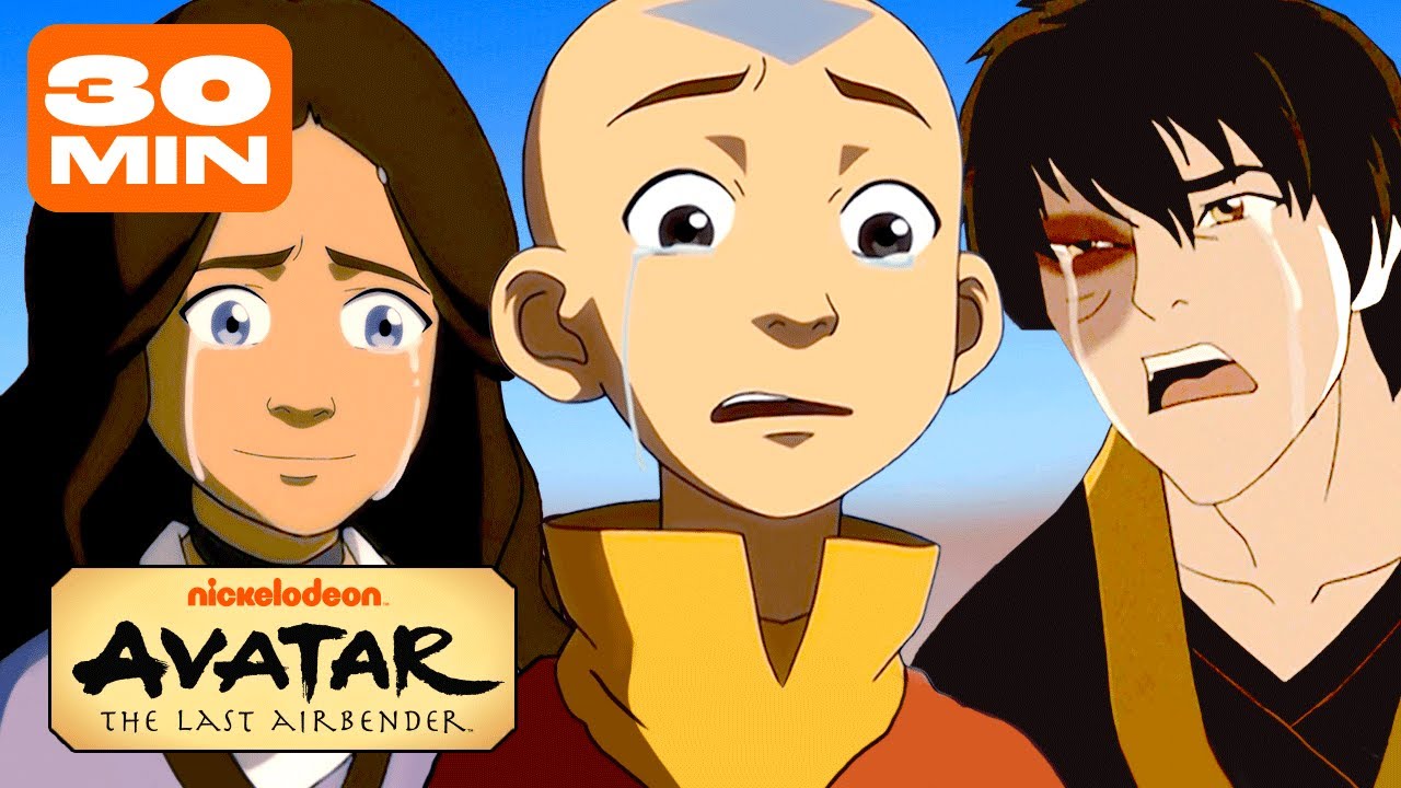Aang's Fearful & Tearful Moments 😢 w/ Katara & Zuko | Avatar: The Last Airbender