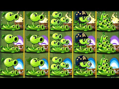 PvZ 2 Discovery - Every GREEN PEA & Torchwood Evolution NOOB - PRO - HACKER Plants