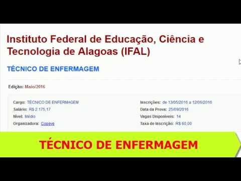 Concurso IFAL Edital 2016: Apostila Téc. de Enfermagem