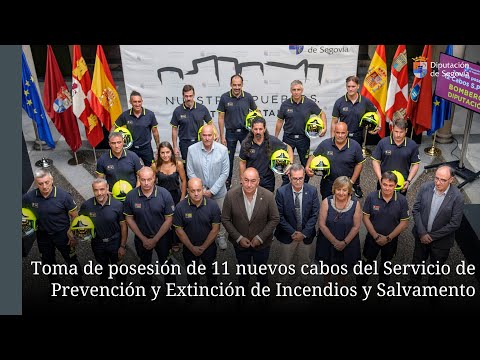 La Diputación de Segovia celebra el acto de toma posesión de once cabos del SPEIS